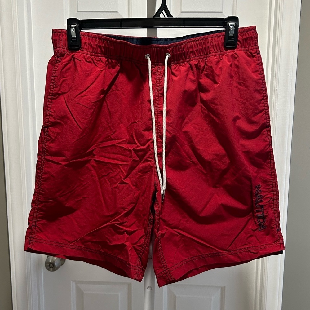 Nautica Men’s Red Swim Trunks